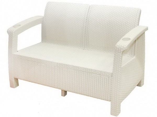 Двухместный диван Yalta Sofa Seаt белый купить в Кировске