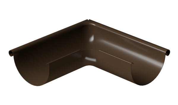Угол внешний 90° D125 Döcke STAL PREMIUM Каштан, (RAL 8017) купить в Кировске