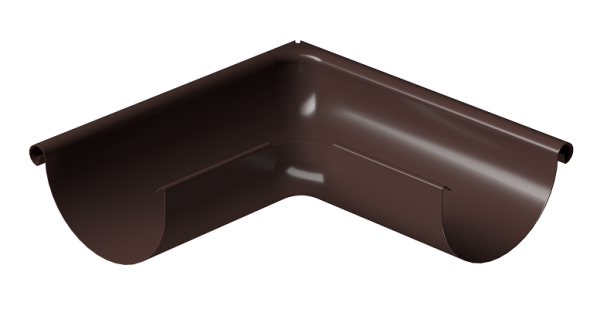 Угол внешний 90° D125 Döcke STAL PREMIUM Шоколад, (RAL 8019) купить в Кировске