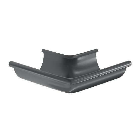 Водосток Aquasistem, система 125x90 -  Угол желоба, наружный 90° RAL 7024 Тёмно-серый купить в Кировске