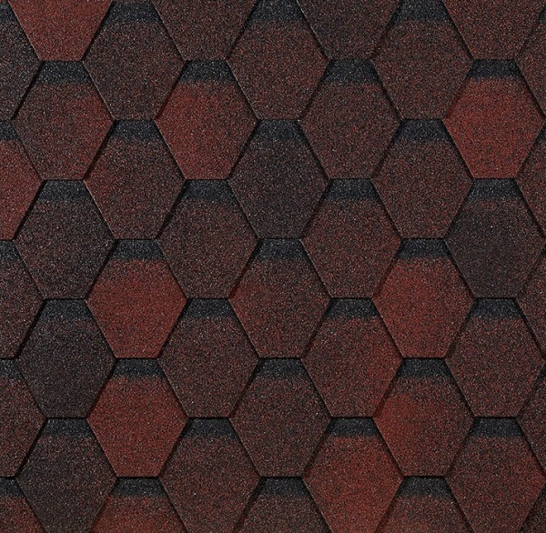 Гибкая черепица EURASIA Docke, Коллекция ШЕСТИГРАННИК Красный купить в Кировске