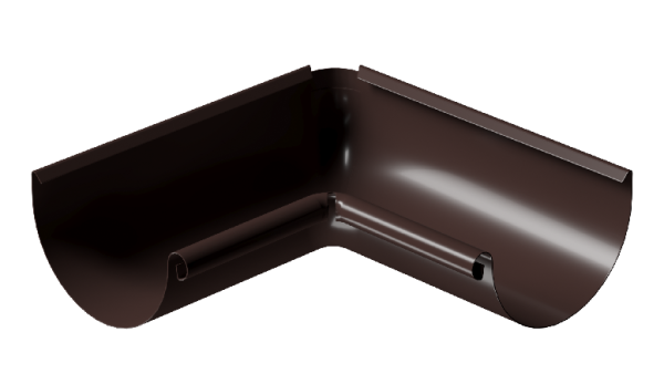 Угол внутренний 90° D125 Döcke STAL PREMIUM Шоколад, (RAL 8019) купить в Кировске