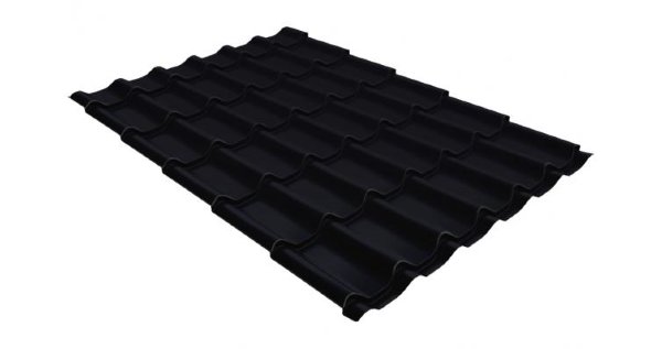 Металлочерепица классик GL 0,5 Velur20 RAL 9005 черный купить в Кировске