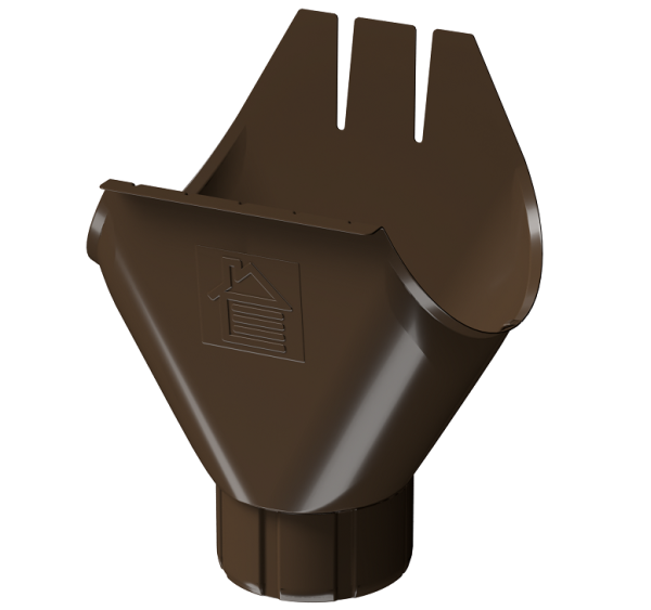 Воронка желоба D125 Döcke STAL PREMIUM Каштан, (RAL 8017) купить в Кировске