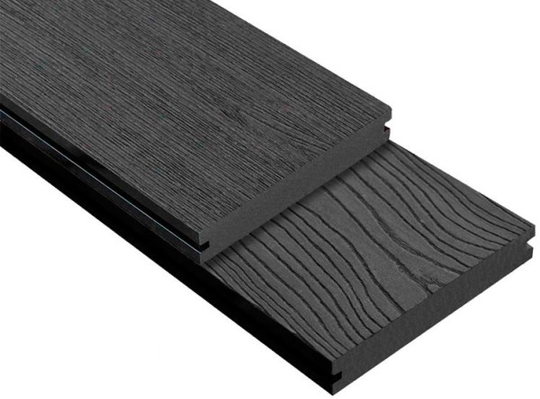 Террасная доска ДПК Outdoor 3D полнотелая STORM/OCEAN BLACK черная купить в Кировске