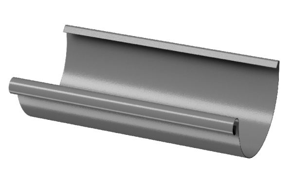 Желоб полукруглый D125 3 м Döcke STAL PREMIUM Графит, (RAL 7024) купить в Кировске