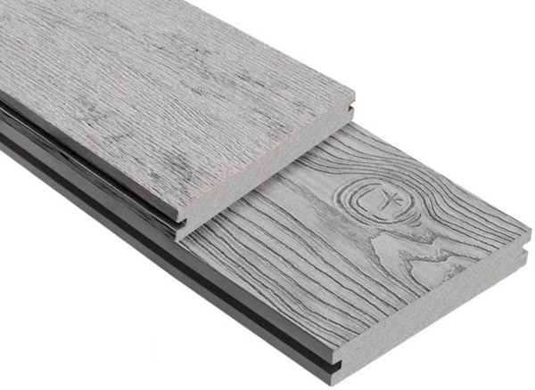 Террасная доска ДПК Outdoor 3D полнотелая STORM/OCEAN GREY серая микс купить в Кировске
