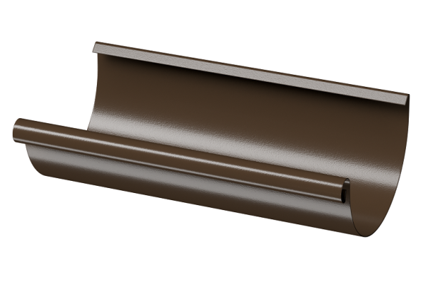 Желоб полукруглый D125 3 м Döcke STAL PREMIUM Каштан, (RAL 8017) купить в Кировске
