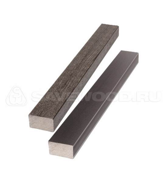 Брус лавочный ДПК полнотелый Savewood тёмно-коричневый купить в Кировске