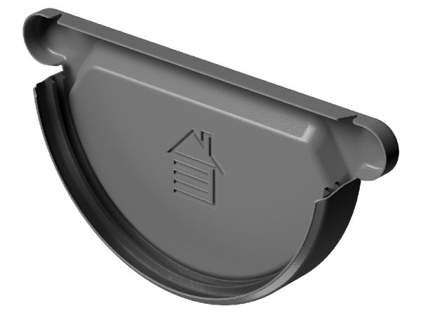 Заглушка желоба D125 Döcke STAL PREMIUM Графит, (RAL 7024) купить в Кировске