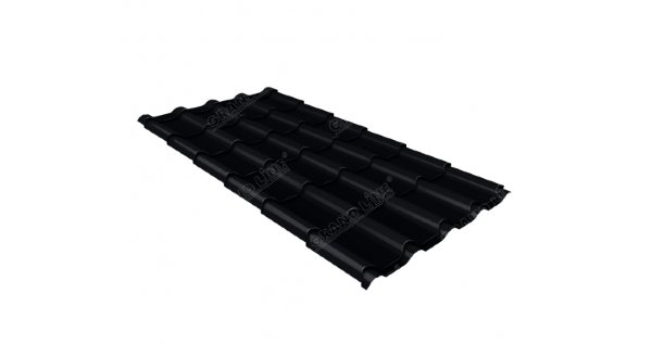Металлочерепица камея 0,45 Drap RAL 9005 черный купить в Кировске