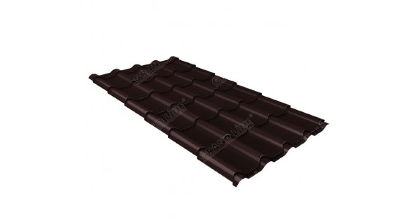 Металлочерепица камея 0,45 Drap RAL 8017 шоколад купить в Кировске