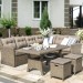 Комплект мебели AFINA плетеной из иск. ротанга AFM-307B Beige купить в Кировске