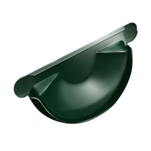 Водосток Grand Line 125x90 – Заглушка желоба RAL 6005 купить в Кировске