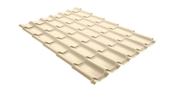 Металлочерепица классик 0,5 Satin RAL 1015 светлая слоновая кость купить в Кировске