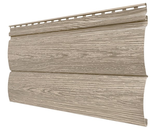 Виниловый сайдинг tecos, серия lux - оцилиндрованный брус двойной, - сибирский кедр купить в Кировске