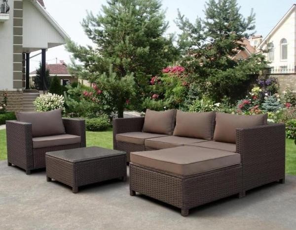 Комплект мебели AFINA плетеной из иск. ротанга YR821A Brown/Beige купить в Кировске