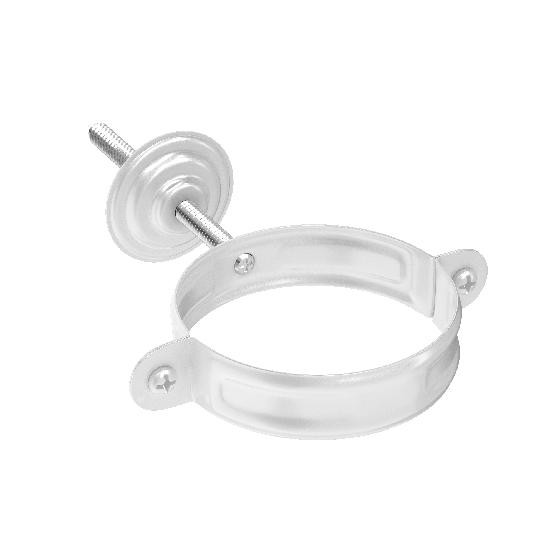 Водосток Aquasistem, система 125x90 - Комплект крепления трубы RAL 9003 Белый купить в Кировске