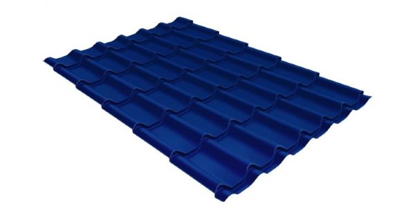 Металлочерепица классик 0,5 Satin RAL 5005 сигнальный синий купить в Кировске