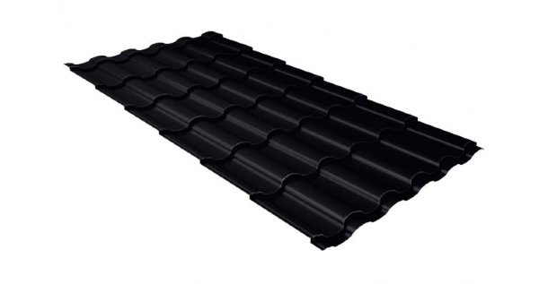 Металлочерепица кредо GL 0,5 Velur20 RAL 9005 черный купить в Кировске