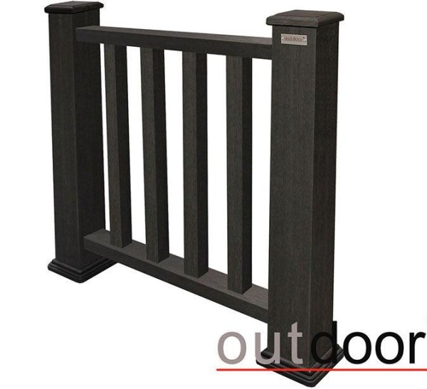 Ограждение из ДПК Outdoor Классик 3D STORM чёрный купить в Кировске