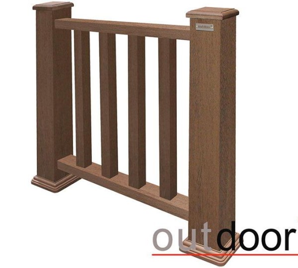 Ограждение из ДПК Outdoor Классик 3D STORM коричневый микс купить в Кировске
