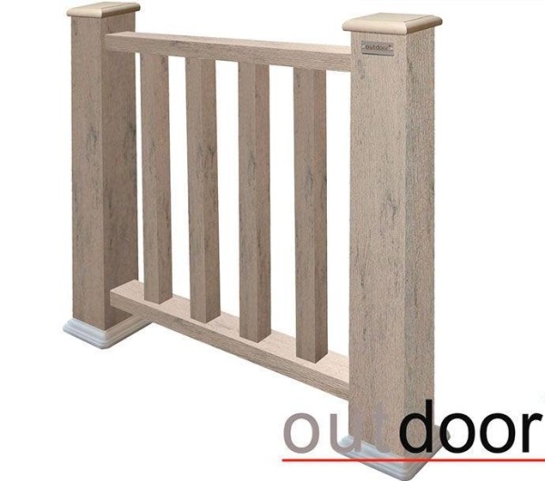 Ограждение из ДПК Outdoor Классик 3D STORM серый микс купить в Кировске