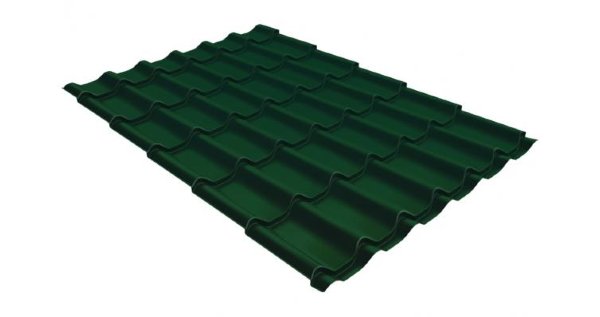 Металлочерепица классик GL 0,5 Velur20 RAL 6005 зеленый мох купить в Кировске