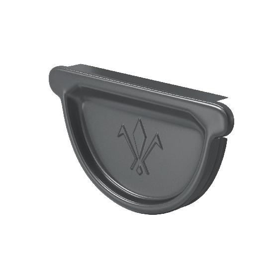 Водосток Aquasistem, система 125x90 -  Заглушка универсальная с резиновым уплотнителем RAL 7024 Тёмно-серый купить в Кировске