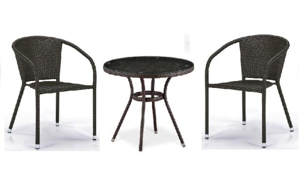 Комплект плетеной мебели AFINA из иск. ротанга Асоль-7 T282ANT/Y137C-W53 Brown 2Pcs купить в Кировске