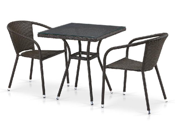 Комплект плетеной мебели AFINA из иск. ротанга T282BNT/Y137C-W53 Brown 2Pcs купить в Кировске