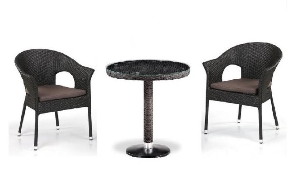 Комплект плетеной мебели AFINA из иск. ротанга T601/Y79A-W53 Brown 2Pcs купить в Кировске