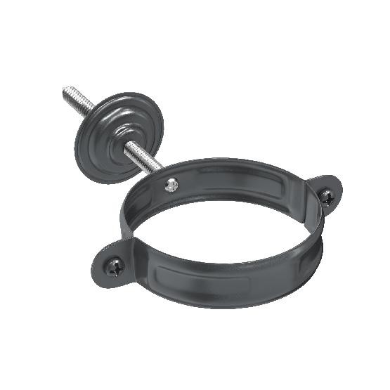 Водосток Aquasistem, система 125x90 - Комплект крепления трубы RAL 7024 Тёмно-серый купить в Кировске