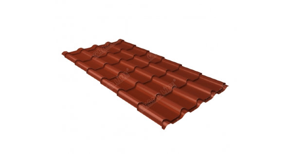Металлочерепица камея 0,5 Satin RAL 8004 терракота купить в Кировске
