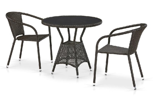 Комплект плетеной мебели AFINA из иск. ротанга T707ANS/Y137C-W53 Brown 2Pcs купить в Кировске