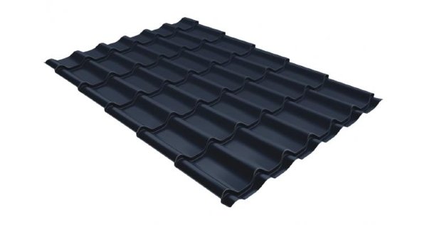 Металлочерепица классик 0,5 Satin RAL 7024 мокрый асфальт купить в Кировске