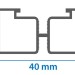 Лага алюминиевая KRONEX 40x15x3000 мм опорная Slim купить в Кировске