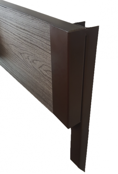 Угловой элемент металлический для досок грядок из ДПК 150мм Коричневый купить в Кировске