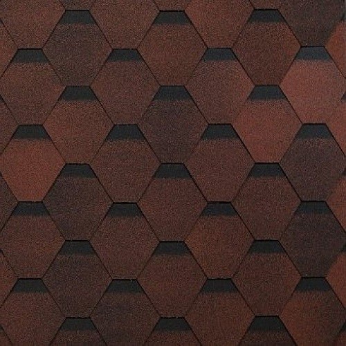 Гибкая черепица Shinglas, коллекция Оптима – Красный купить в Кировске
