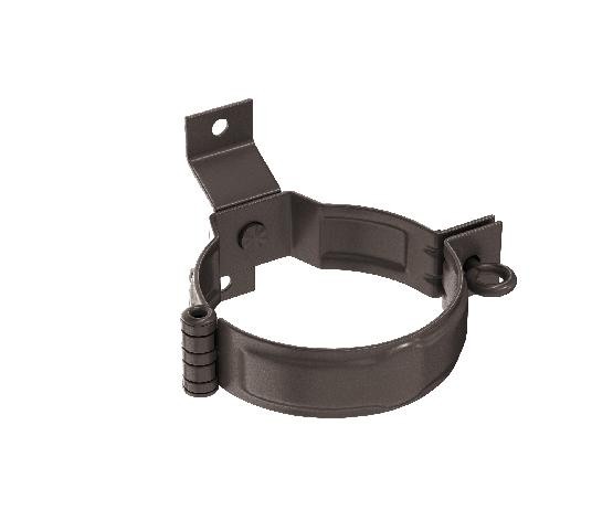 Водосток Aquasistem, система 125x90 - Декоративный хомут трубы под дерево с комплектом крепления RR 32 Тёмно-Коричнневый купить в Кировске