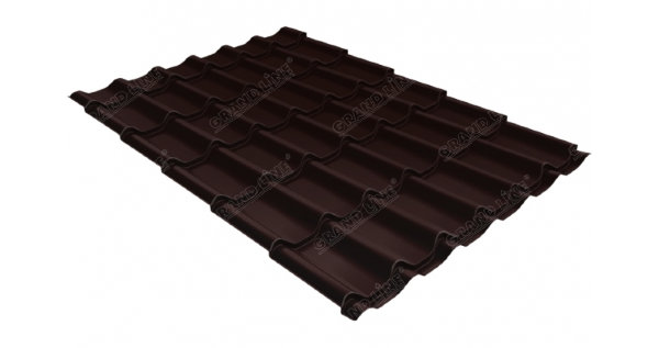 Металлочерепица классик GL 0,5 Quarzit RAL 8017 шоколад Metallic купить в Кировске