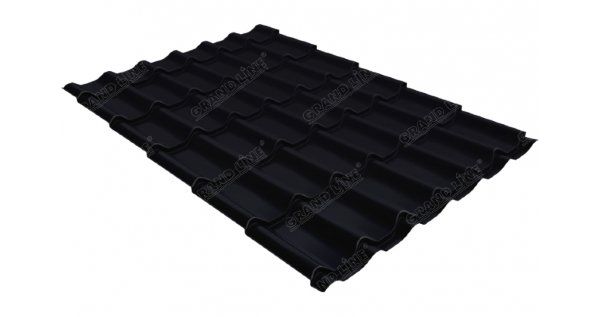 Металлочерепица классик 0,45 Drap RAL 9005 черный купить в Кировске