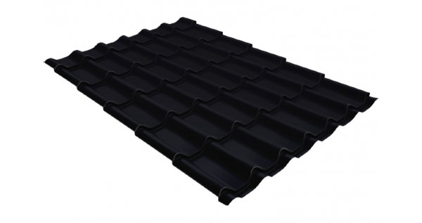 Металлочерепица классик GL 0,5 Quarzit lite RAL 9005 черный купить в Кировске
