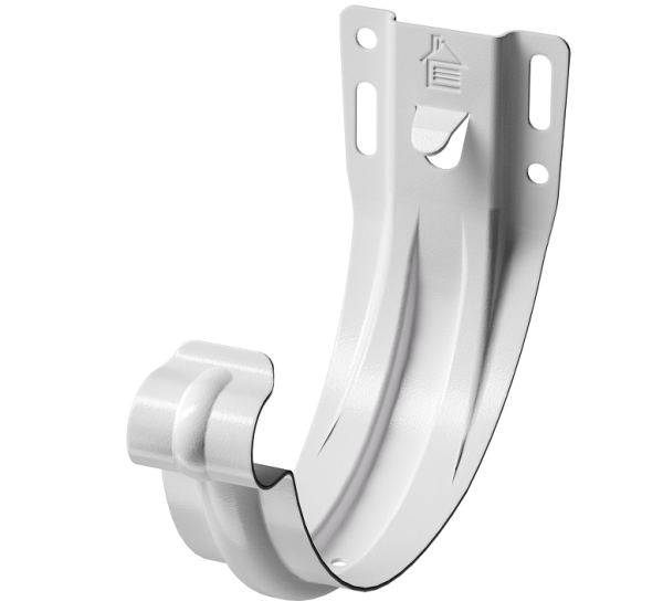 Карнизный кронштейн (штампованный) D125Döcke STAL PREMIUM Пломбир, (RAL 9010) купить в Кировске